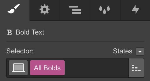 Style your snippet highlights by targeting the “All bolds” tag.