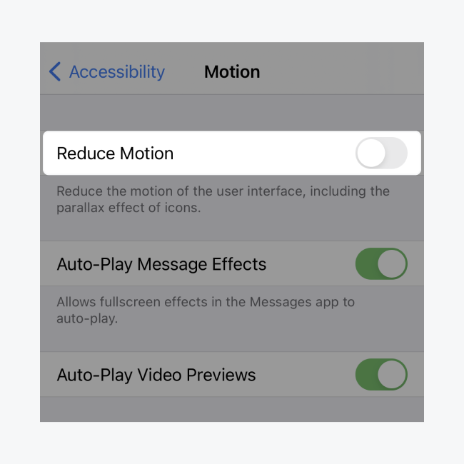 To keep smooth scrolling on iOS devices, go to Settings > Accessibility > Motion and set the “Reduce Motion” toggle to OFF.