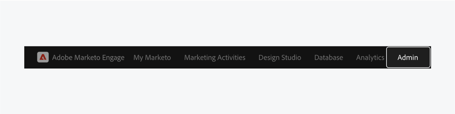 Marketo’s “Admin” button is highlighted.