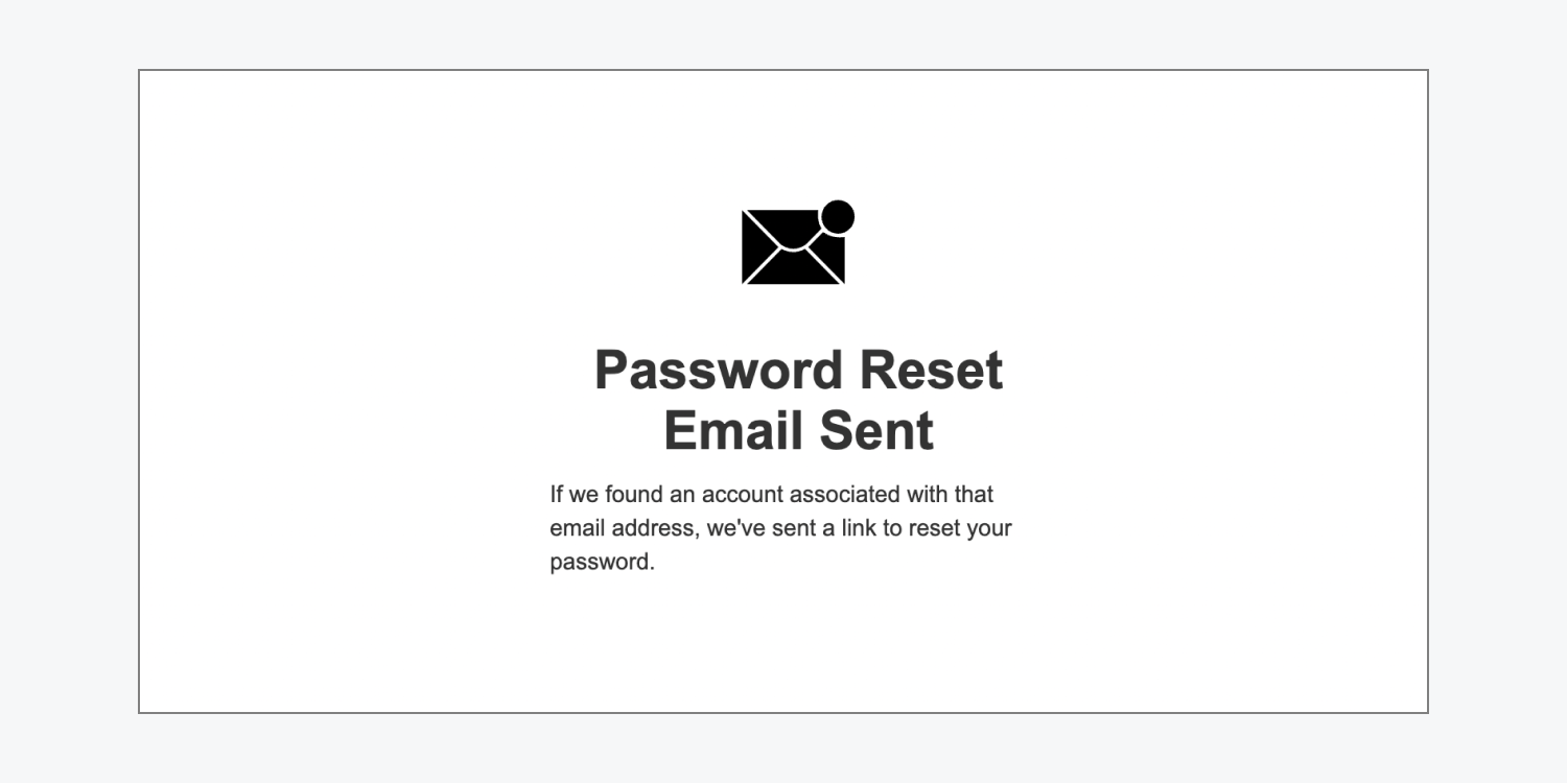 The Reset password success state.