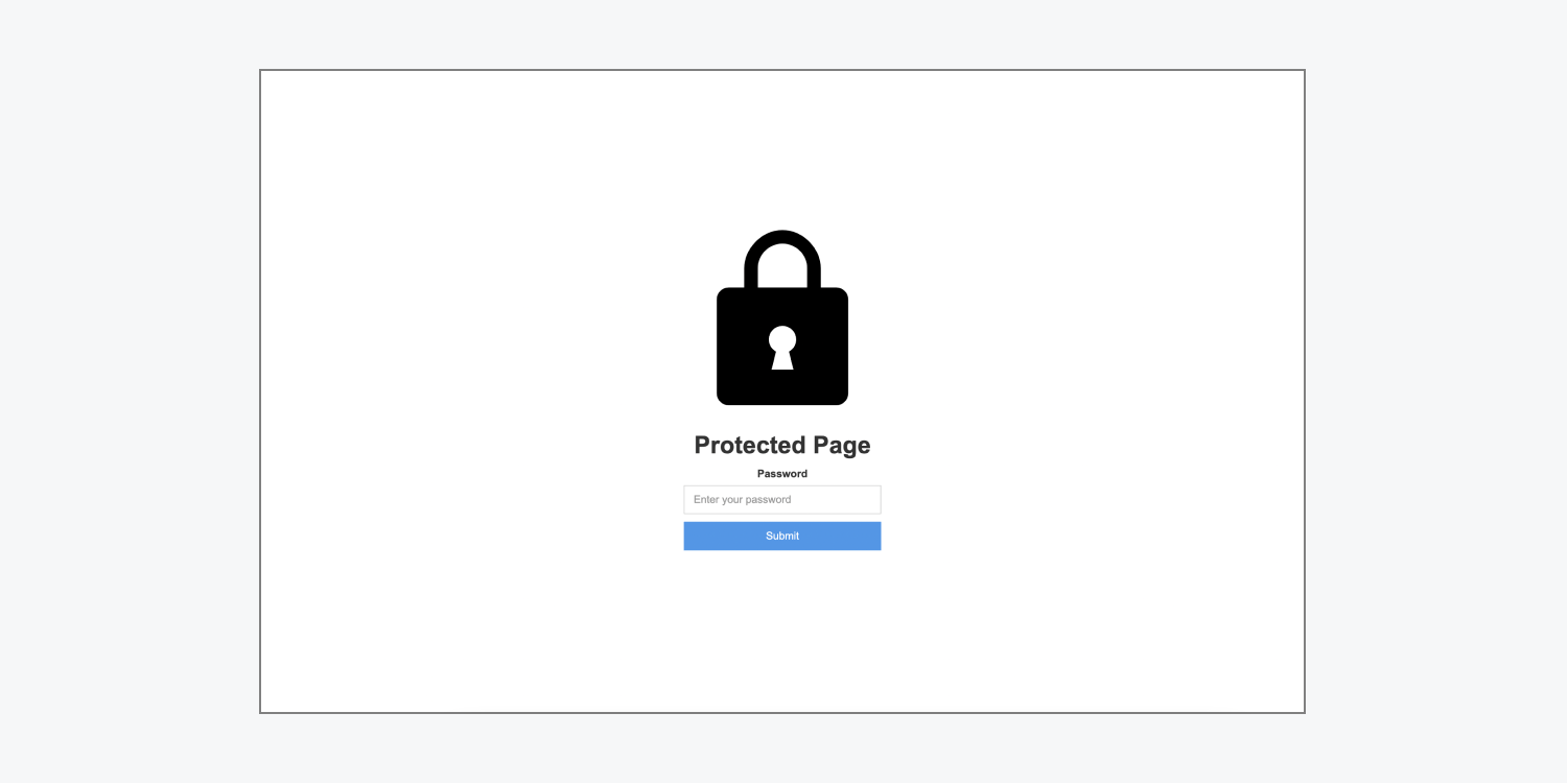 The Password Utility page with a “lock” image, heading, form field label, form text field, and submit button.