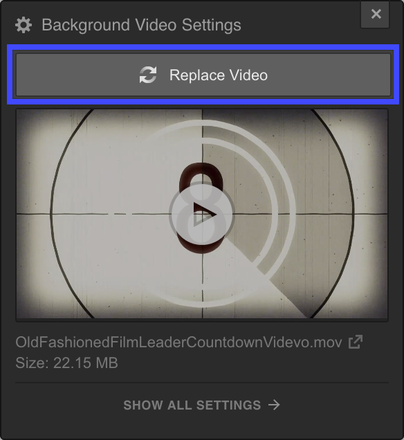 Replacing a Background Video in Webflow